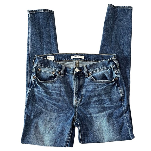 PacSun Jeans Men’s 30x31* Stacked Skinny Medium Indigo Wash Denim - Picture 2 of 9